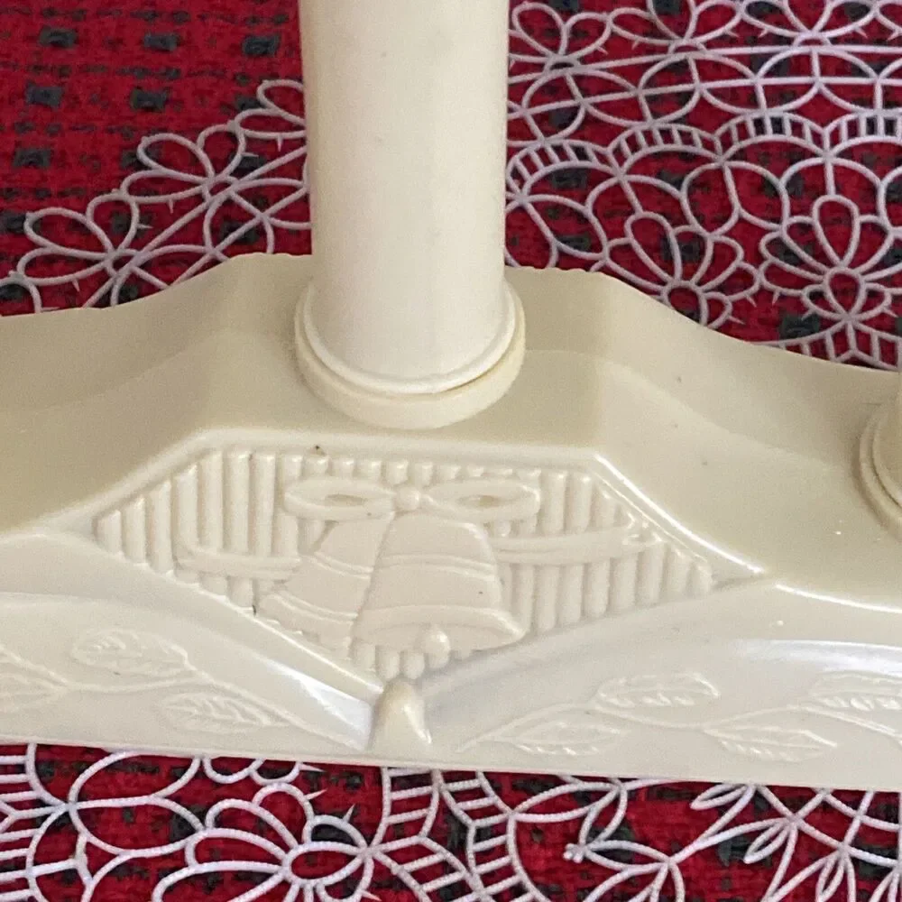 Vintage 3 Light Tiered Electric Christmas Window Candle Candelabra Dripping Wax